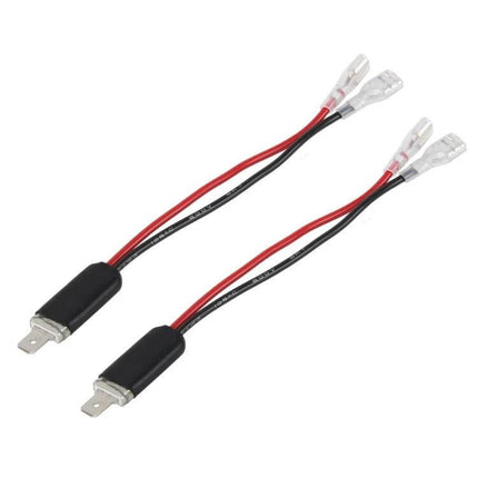 Universal H1 Headlight Harness Adapters 2 Pack Plug And Play - heat-resistant nylon, copper wiring plug-and-play HID adapter set