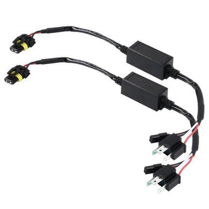 Universal H4 Xenon Headlights Relay Harness, DC 12V, 2 Pack - plug-and-play copper conductor relay kit for HID upgrades
