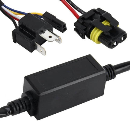 Universal H4 Xenon Headlights Relay Harness, DC 12V, 2 Pack – plug-and-play H4 relay kit with copper conductors and compact relay for HID upgrades