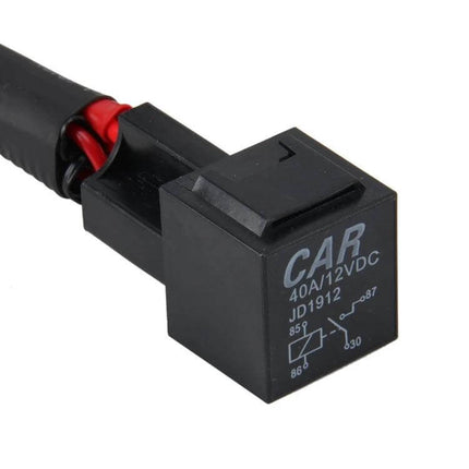 DC 12V H1 HID Xenon Headlight Wiring Harness With Relay waterproof relay and wiring plug close-up
