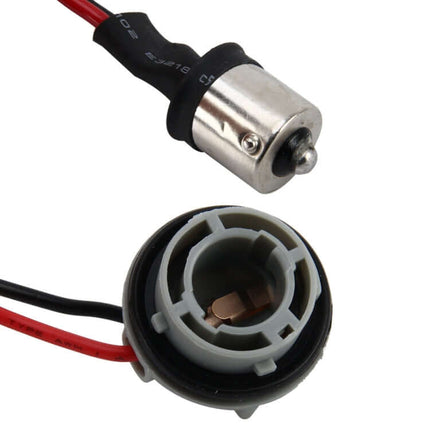 Car Canbus LED Decoder Pack of 2 for Fog Lights and DRLs showing 50W 8Ω plug-in decoder and socket for easy DIY LED upgrade