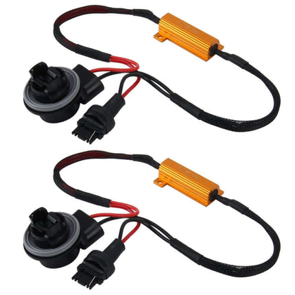 Two-Pack Canbus LED Error Canceller For Fog Lights And DRLs wired decoders with gold resistors for 12V LED fog light and DRL installations