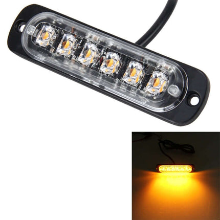 Car Emergency Strobe Light Waterproof For Roadside Safety — 6-LED compact waterproof strobe with optical lenses and auto-on head for roadside signaling
