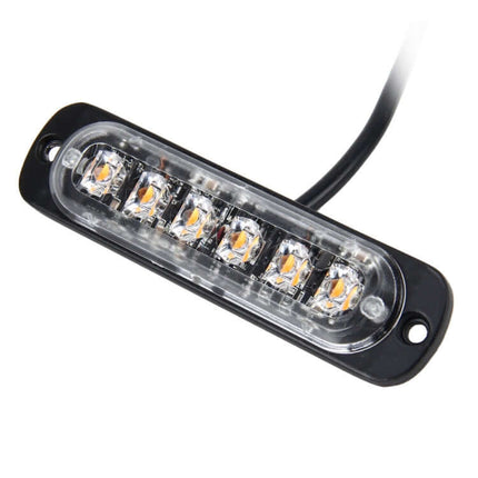 Car Emergency Strobe Light Waterproof For Roadside Safety - 6-LED compact waterproof strobe with optical lenses and auto-on head for roadside signaling