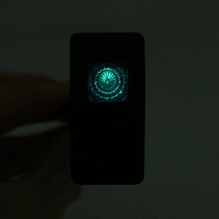 Car and Boat Toggle Light Switch Waterproof for Cars and Boats illuminated green LED in dark waterproof 12–24V toggle switch for vehicles and marine use