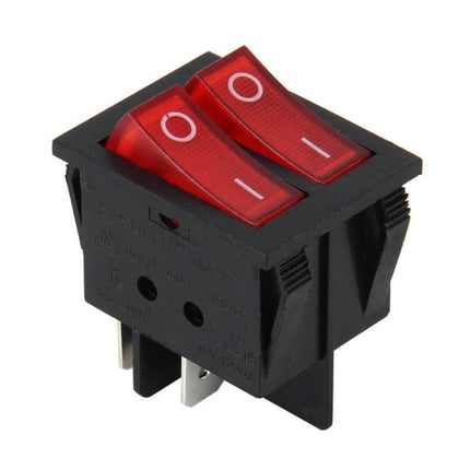 Universal Push Button Switch 4 Pin For Vehicle Lights red dual rocker switch 12/24V control for headlights auxiliary interior lighting