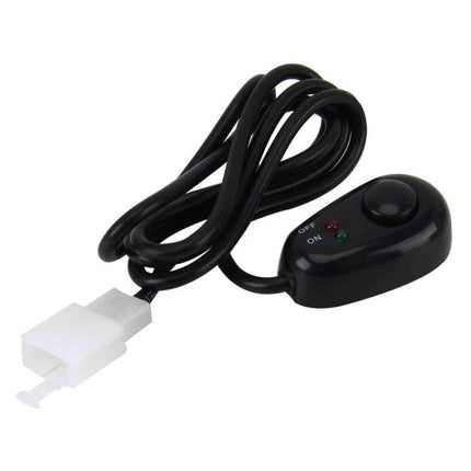3 Pin Car Toggle Switch With Red And Green Indicator Light - black inline 3-pin switch for 12/24V dashboards with red & green status LEDs