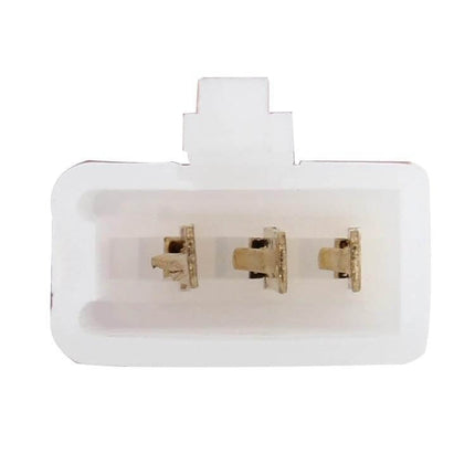 3 Pin Car Toggle Switch With Red And Green Indicator Light showing 3-pin white connector view for 12/24V vehicle dashboard installation