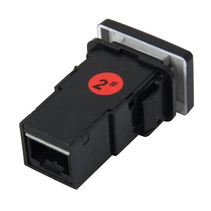 Fog Light Switch 5 Pin On Off Button For Car Front Panel - black 5-pin ABS plastic aftermarket fog lamp switch for Toyota front panel
