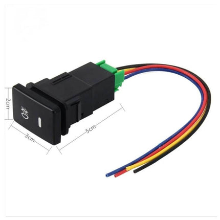 Fog Light Switch 5 Pin On Off Button For Car Front Panel black ABS 5-pin fog lamp rocker switch with wiring harness