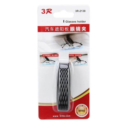Practical Vehicle Mounted Holder for Sunglasses and Eyeglasses - black car visor glasses holder, secure easy-access eyewear storage