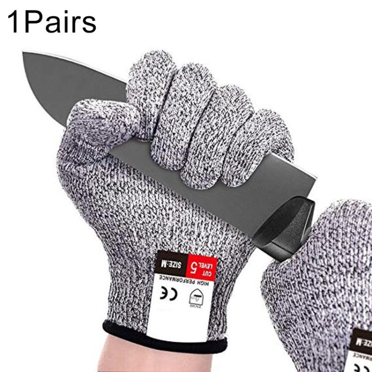 Guantes de jardinería resistentes a cortes y de alto rendimiento: HPPE de grado alimenticio, nivel 5 de seguridad, talla M, 22 cm de largo