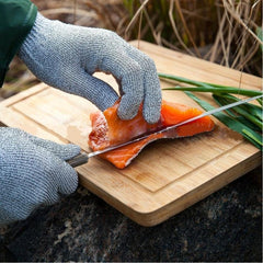 Guantes de jardinería resistentes a cortes y de alto rendimiento: HPPE de grado alimenticio, nivel 5 de seguridad, talla M, 22 cm de largo