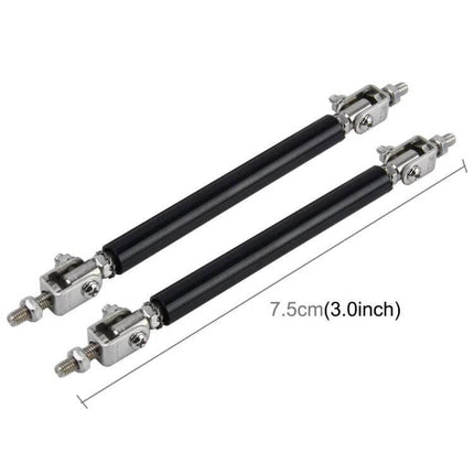 Car Lip Support Rods 2 Pack Telescopic Front And Rear Bars - adjustable 7.5cm (3.0in) telescoping rods for stabilizing front and rear lip spoilers
