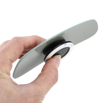 Wide Angle Adjustable Blind Spot Mirror for Cars, 11.5x5cm - glass adjustable blind spot mirror held in hand, no-border design for interior or exterior mounting