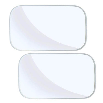 Square Wide Angle Adjustable Blind Spot Mirror for Cars and Trucks, 7x4 cm Size - pair of borderless adjustable glass mirrors for interior/exterior blind spot view