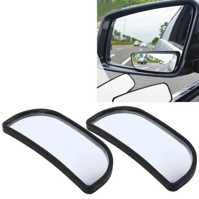 Car Blind Spot Mirrors for Trucks and Safer Driving Visibility — adhesive clip-on convex side mirror for improved lane change and parking safety