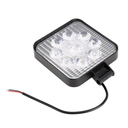 27W Waterproof LED Spot Light for Vehicles and Boats black 9-LED 30° spot beam with stainless brackets and tempered glass lens