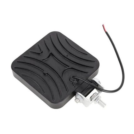 27W Waterproof LED Spot Light for Vehicles and Boats - black square extruded aluminum housing with stainless steel bracket and wiring, 30° spot beam