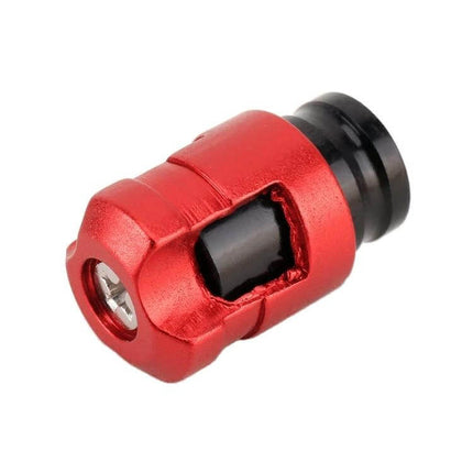 Durable Metal Tire Valve Caps 4 Pack For Cars And Everyday Use - red metal tire valve cap close-up, dust-tight seal, standard stem fit