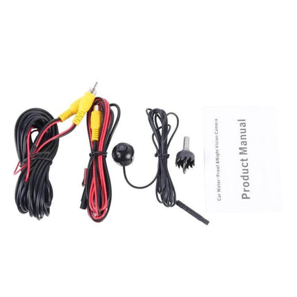 Waterproof Universal Car Rear View Backup Camera for Reversing compact waterproof universal rear camera kit with cables and manual