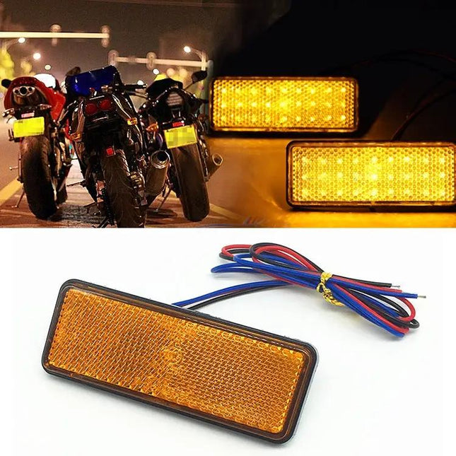 Red LED Tail Lights for Trailers, Motorcycles with Flash Mode Set