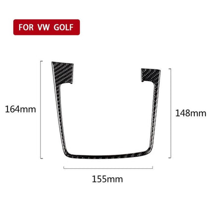 Decorative Carbon Fiber Gear Position Sticker for Volkswagen Golf 7 Gear Position Cover - carbon fiber trim with dimensions 164mm x 155mm x 148mm