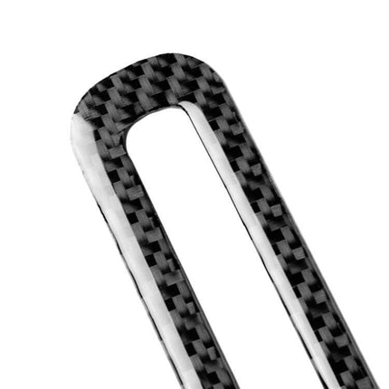Carbon Fiber Decorative Stickers for Ford Mustang Doors - close-up carbon fiber door sticker accent showing woven texture and glossy finish