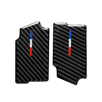 Carbon Fiber Interior Sticker for Ford Mustang 2015-2017 dashboard console trim pair with tri-color stripe accent