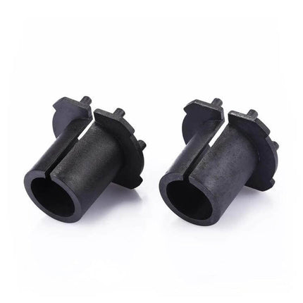 HID Headlight Base Retainer Adapter For H1 Bulbs Easy Install — pair of heat‑resistant plastic adapters for secure, no-modify HID bulb installation
