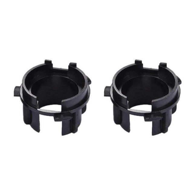 H7 Xenon HID Headlight Bulb Base Retainer Holder Adapter For Kia - pair of black plastic H7 bulb base retainers for Kia headlamp retrofit
