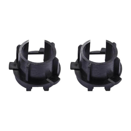 H7 Xenon HID Headlight Bulb Base Retainer Holder Adapter For Kia - pair of black plastic H7 bulb base retainers