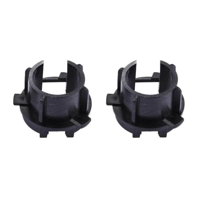 H7 Xenon HID Headlight Bulb Base Retainer Holder Adapter For Kia - pair of black plastic H7 bulb base retainers