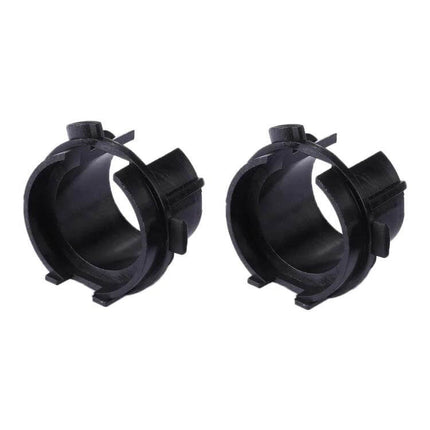 H7 Xenon HID Headlight Bulb Base Retainer Holder Adapter For Kia - pair of black plastic H7 bulb base adapters for Kia headlamps