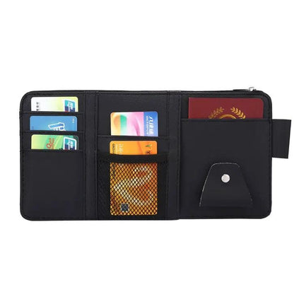 Car Sun Visor Organizer for CDs, Tissues and Cards with Zipper