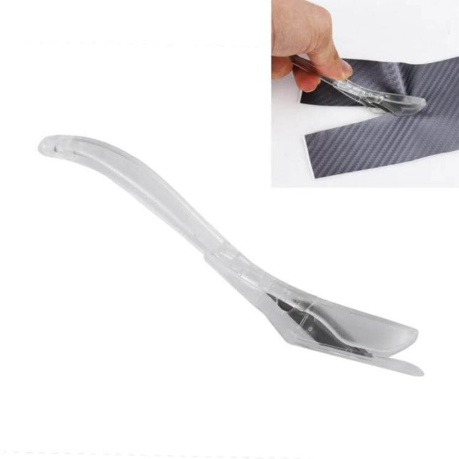 Transparent Safety Cutter Tool for Vinyl Car Wrapping - clear plastic precision cutter for clean, scratch-free vinyl and wrap trimming