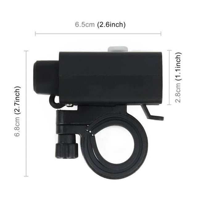 Universal Vehicle USB Charger for Phones, Tablets, and GPS Devices compact black battery-mounted charger with universal ring terminal and clamp (dimensions shown)