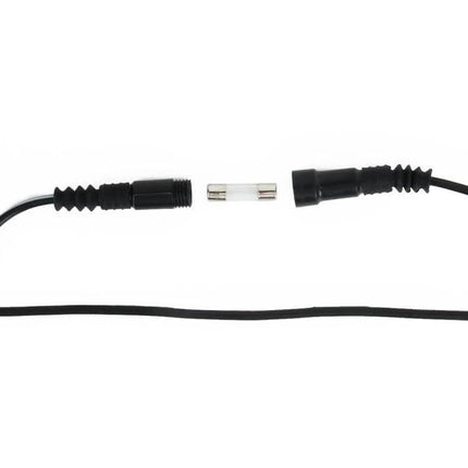 Universal Vehicle USB Charger for Phones, Tablets, and GPS Devices – black inline fuse connector and cable ready for vehicle battery connection