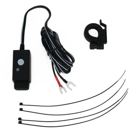 Universal Vehicle USB Charger for Phones, Tablets, and GPS Devices - compact inline car battery-mounted USB power adapter with ring terminals and cable ties