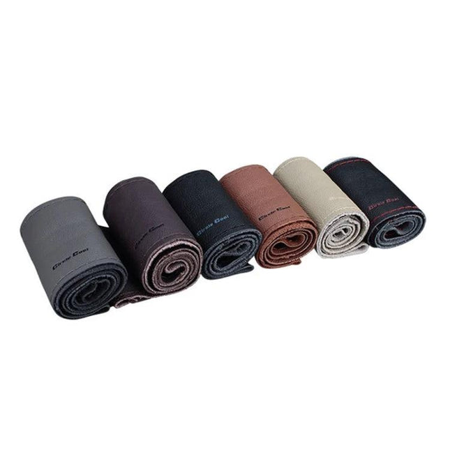 Genuine Leather Hand Stitched Universal Car Steering Wheel Cover | Syndmart