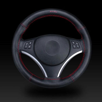 Genuine Leather Hand Stitched Universal Car Steering Wheel Cover