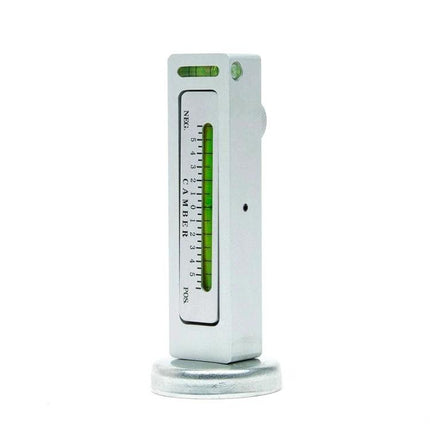 Essential Tool for Home Car Wheel Alignment Checks — compact camber and caster gauge that attaches to hub or brake disc for at-home alignment verification