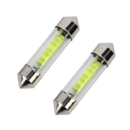 Car Dome Lamp LED Reading Light For Car Interior 12V DC - pair of festoon LED dome/map bulbs with bright energy-efficient strip illumination