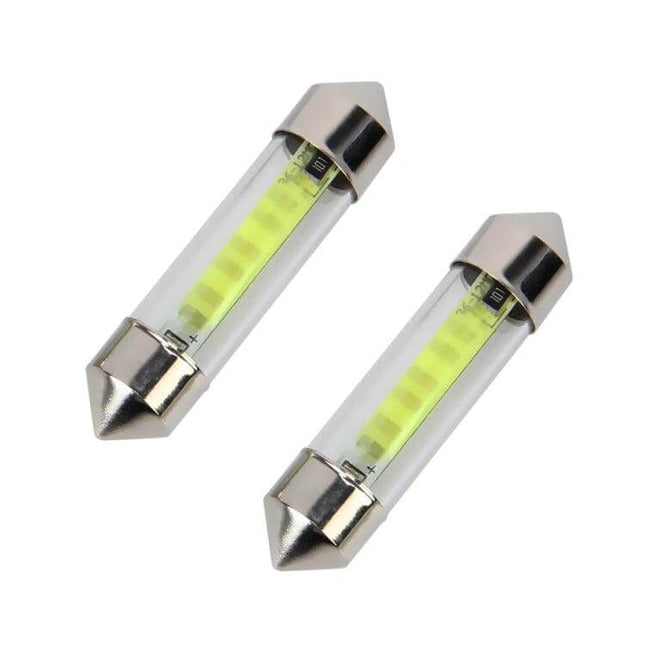 Car Dome Lamp LED Reading Light For Car Interior 12V DC - pair of festoon LED dome/map bulbs with bright energy-efficient strip illumination