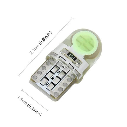 Car LED Marker Lights Set Blue Light For Vehicle Use - compact T10 wedge blue LED marker with measurements for side or rear visibility