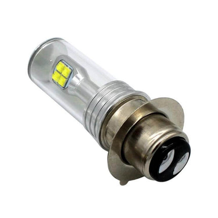 White LED Bulb for Motorcycle Headlights and Riding Safety — compact energy-efficient replacement bulb improving night and fog visibility