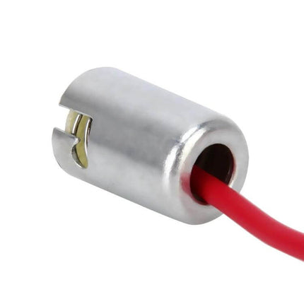 Bulb Socket Holder 2 Pack For Small Base Bulbs Plastic metal BA9S replacement socket with red lead for dashboard and model lighting