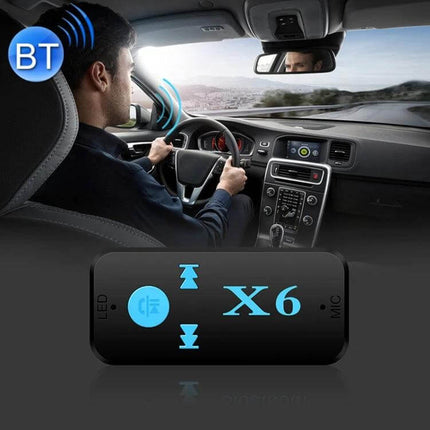 HQX6 Car Bluetooth Music Receiver For Hands-Free Calls compact adapter streaming music and hands-free calls in a car stereo