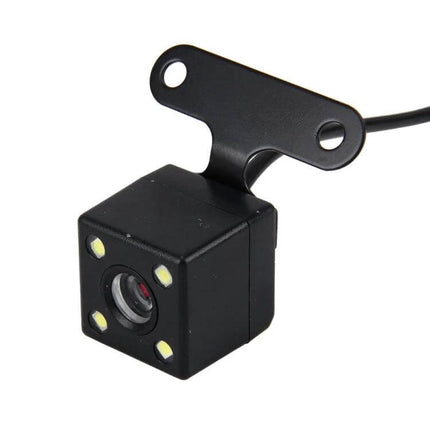 Car Dash Cam with 4-Inch Display for Vehicle Recording - compact black rear/backup camera with LED lights and mounting bracket