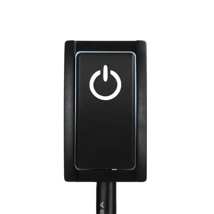 Car DIY Button Switch With Adhesive Tape For On Off DC 12V black push-on push-off switch with white LED indicator and 30cm cable, adhesive mount